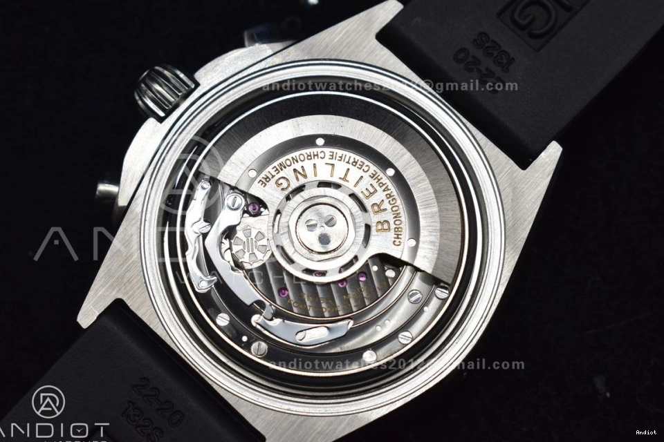 LE B01 43mm L-Black A7750 Version BLS Wht SS 1:1 Chrono Best Navitimer 0326